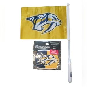 Nashville Predators Yellow Team Flag with Face Cover